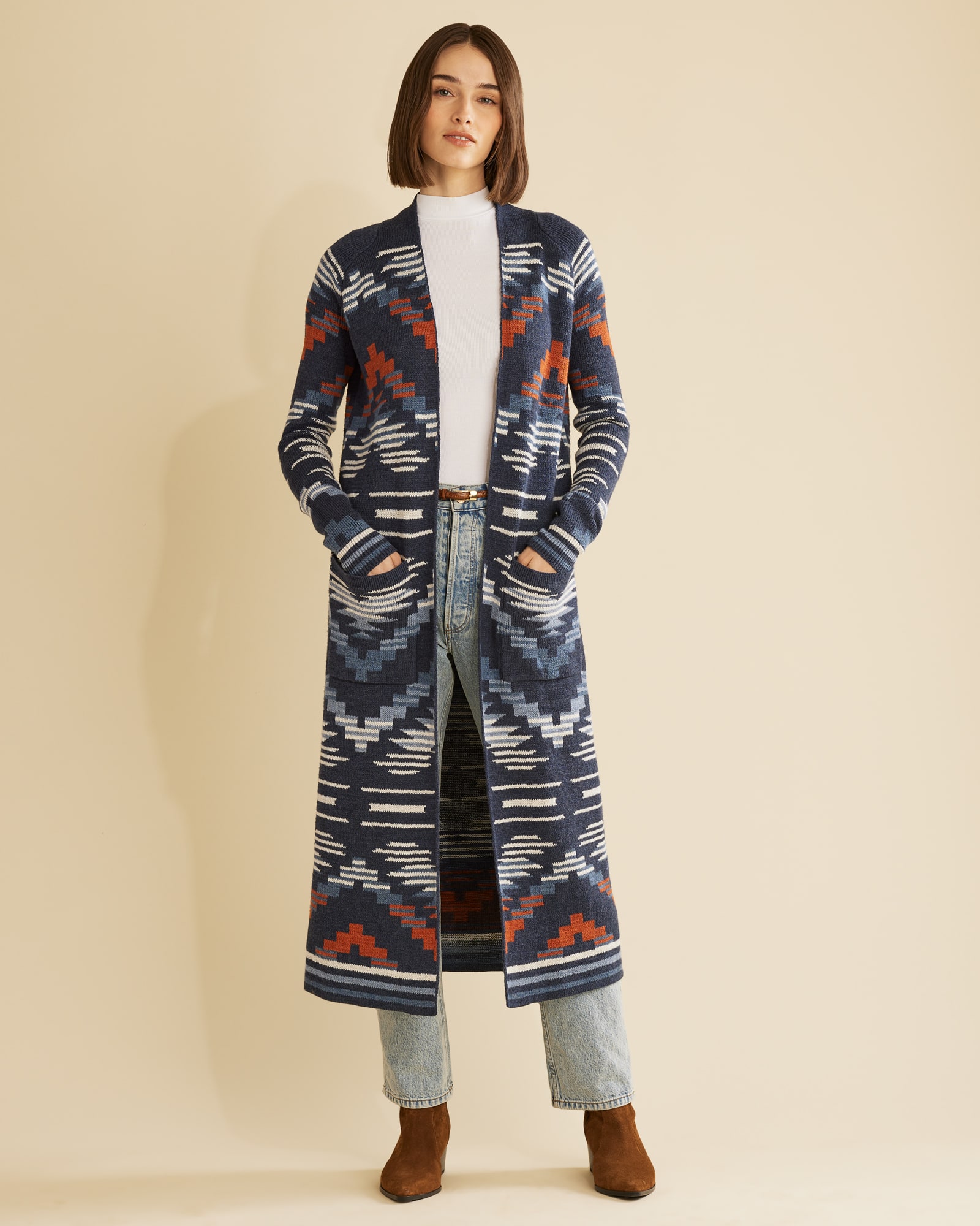 WOMEN'S PACIFIC GRAPHIC DUSTER SWEATER